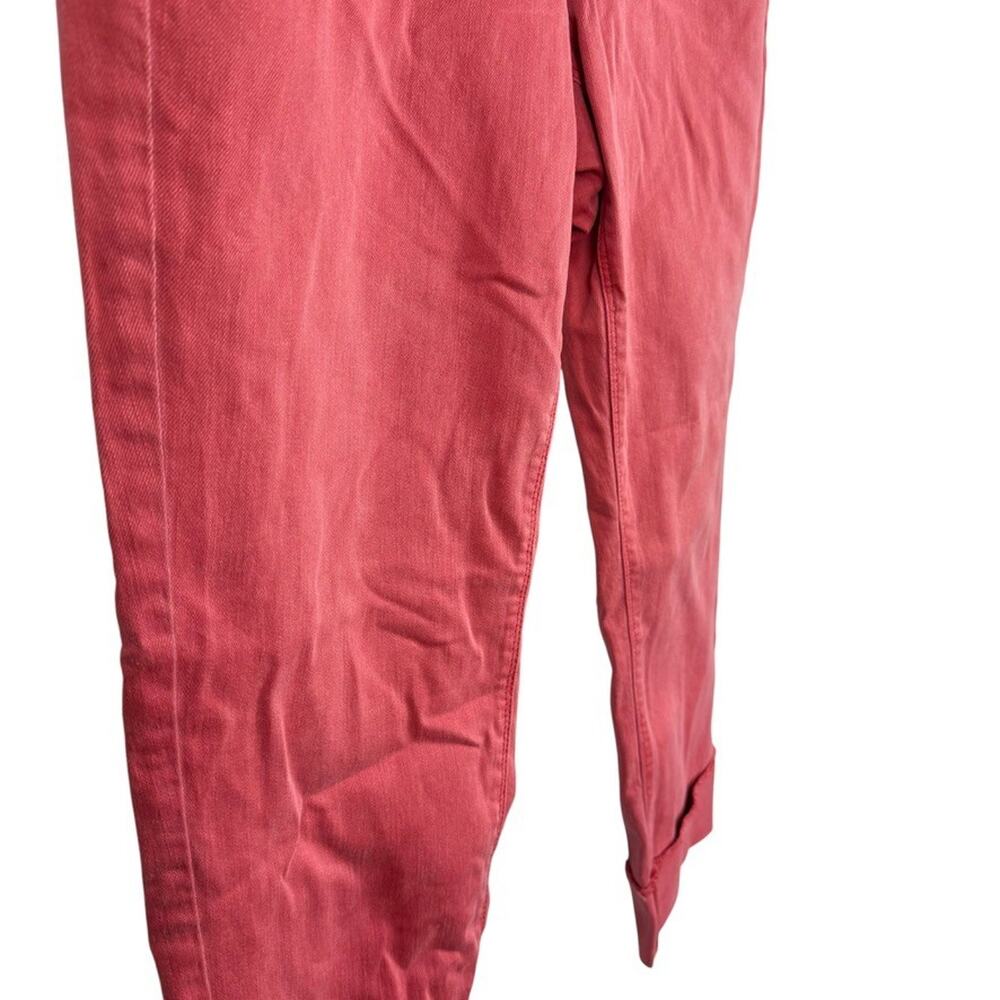 J Jill Authentic Fit Cropped Denim Red Wash Jeans Stretch Cuffed Womens sz 12 - Picture 3 of 16